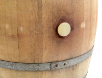 Barril de madera segunda mano 225 litros, barril en madera natural para eventos o negocios