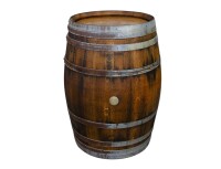 Barril de madera segunda mano 225 litros, barril rústico para jardín o negocios de gastronomía
