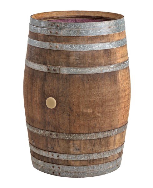 225l Weinfass als Regentonne - massives Eichenfass naturbelassen Farbe: Hell, Deckel: Deckel mit Kordel / Seil, Wasserhahn: Ohne Wasserhahn, Behandelt: geölt