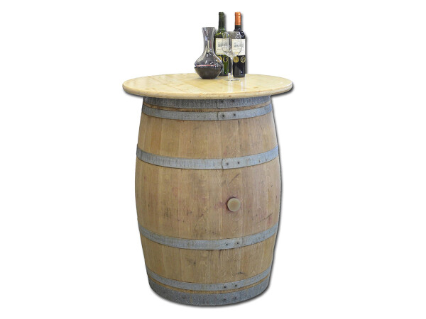 Tabla de madera como superficie para barriles de vino, lacado transparente