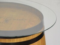 Placa de vidrio templado como superficie para barriles de vino y whisky