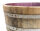 D 70cm - Rustikales Weinfass halbiert als Pflanzkübel aus Eichenholz - Landhausstil rustikal Oberfläche: Natur, Rollen: mit Rollen, Trageschlaufen: mit Schlaufen, Ablaufbohrungen: ohne Bohrung (Miniteich)