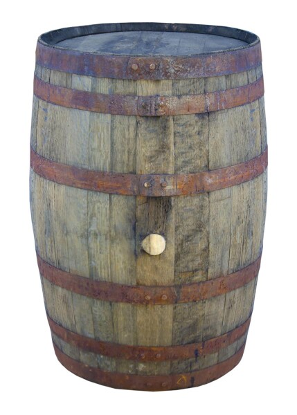 Barril de madera usado, auténtico barril de whisky escocés para decoración - barril mesa para bar