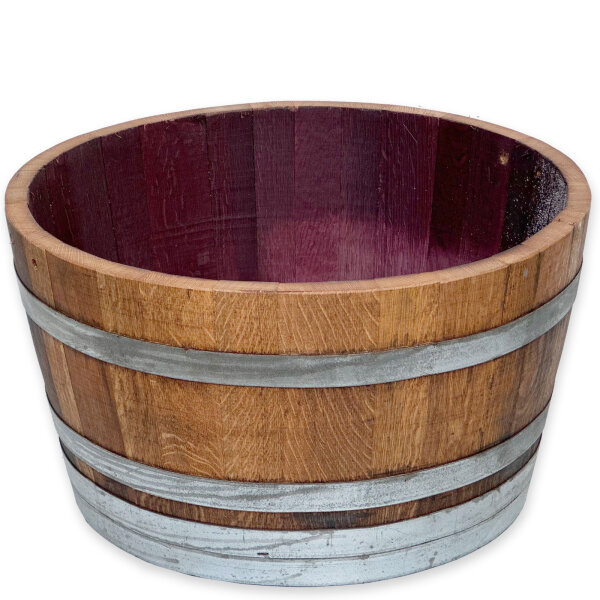 Barril macetero en madera de roble de alta calidad, tratado con aceite de linaza