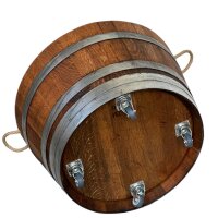 Barril macetero en madera de roble de alta calidad, tratado con aceite de linaza