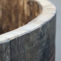 Maceta de madera, medio barril macetero para jardín, media barrica decoración - barril de whisky