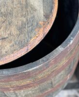 190L Whiskyfass, Eichenfass geöffnet als Regentonne: Ohne Deckel, ohne Wasserhahn, Oberfläche: geölt